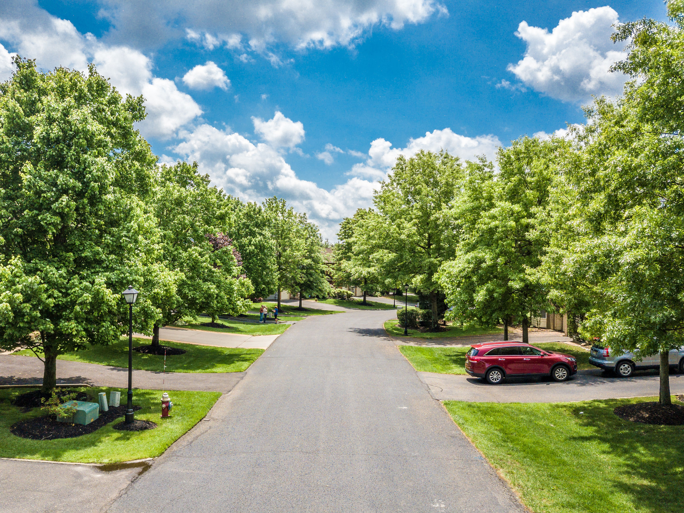 102508550 aerial photo of the quiet street in small american town